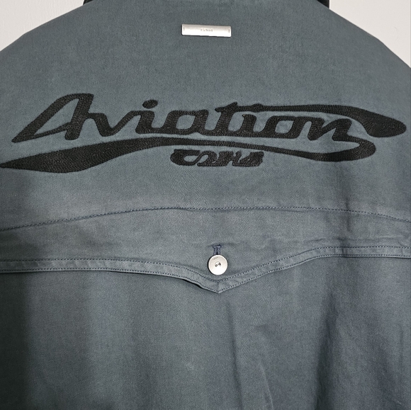 C2H4 Mechanist Quilted Workers Jacket Denim Blue Size XL New With Tags - Picture 8 of 16